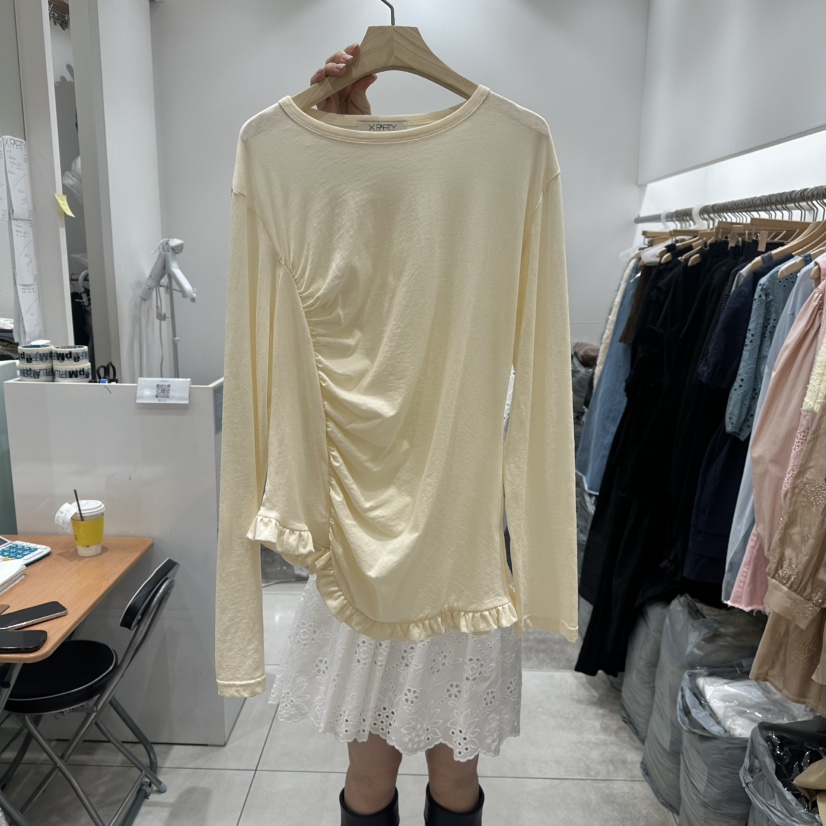 XPARTY東大門直郵女士新品休閑人氣時尚熱賣26春夏長袖T恤XPARTY長袖T恤圖色2
