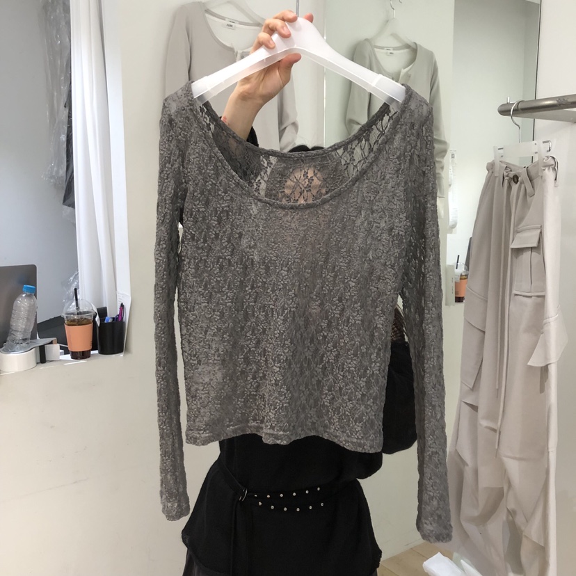 AUBE韓國代購女裝新款人氣26春夏熱賣職業時尚長袖T恤兩面穿AUBE長袖T恤