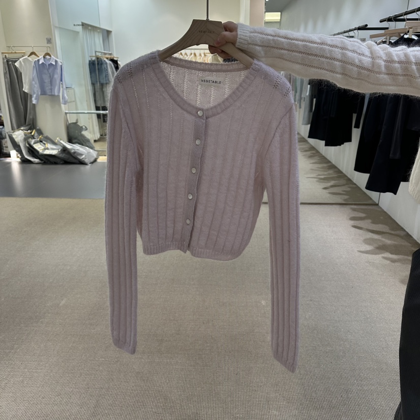 VEGETABLE東大門實拍女士新款真品26春夏熱賣針織衫馬海毛VEGETABLE針織衫圖色2
