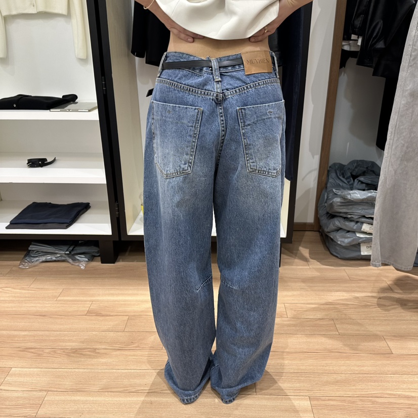 MUYBIEN東大門直郵女裝新款熱賣人氣時尚真品牛仔褲不含腰帶MUYBIEN牛仔褲