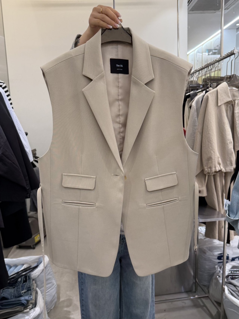 THE SIL東大門直郵女裝新款熱賣推薦真品26春夏馬甲含腰帶THE SIL/1 2ILLY馬甲圖色1