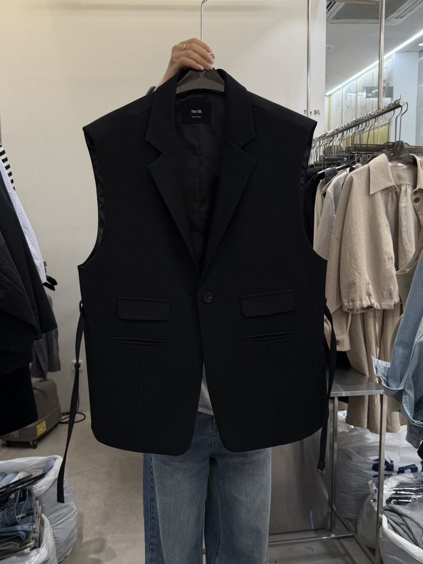 THE SIL東大門直郵女裝新款熱賣推薦真品26春夏馬甲含腰帶THE SIL/1 2ILLY馬甲圖色2