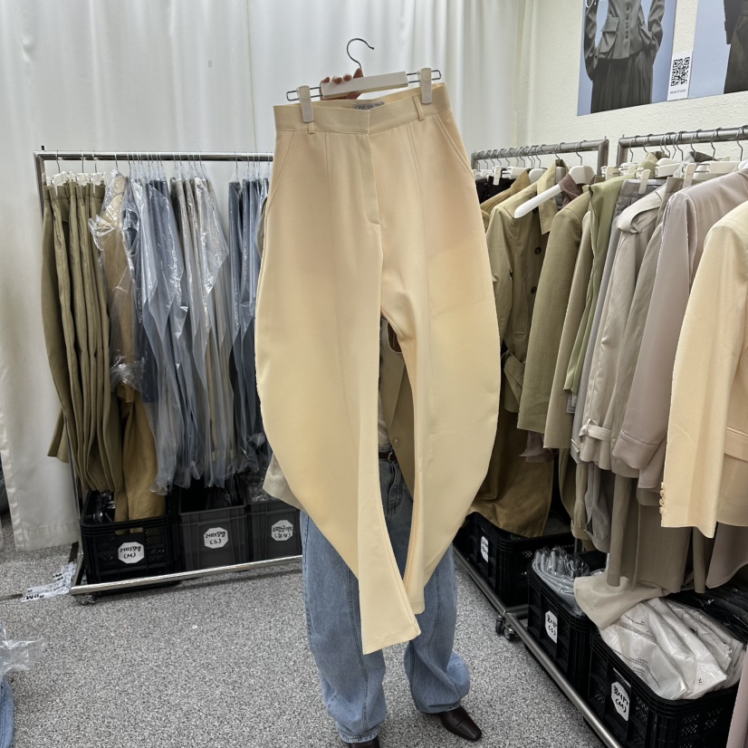 ONEBYTWO東大門代購女裝新款26春夏推薦人氣真品休閑褲褶皺ONE BY TWO休閑褲圖色2