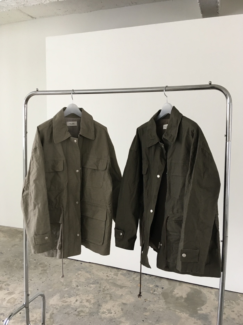 AUBE韓國代購女士新款推薦時尚真品熱賣26春夏休閑夾克褶皺AUBE夾克