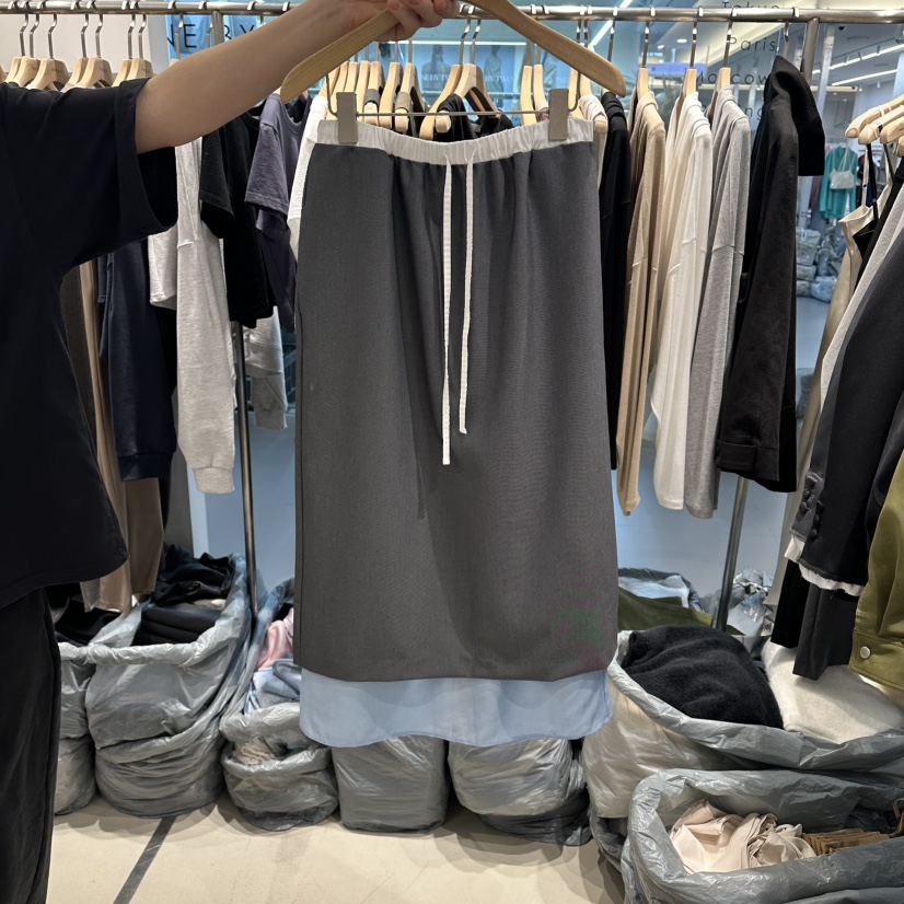 HONG.U東大門直郵女士新品真品推薦職業人氣26春夏時尚長裙HONG.U長裙圖色1