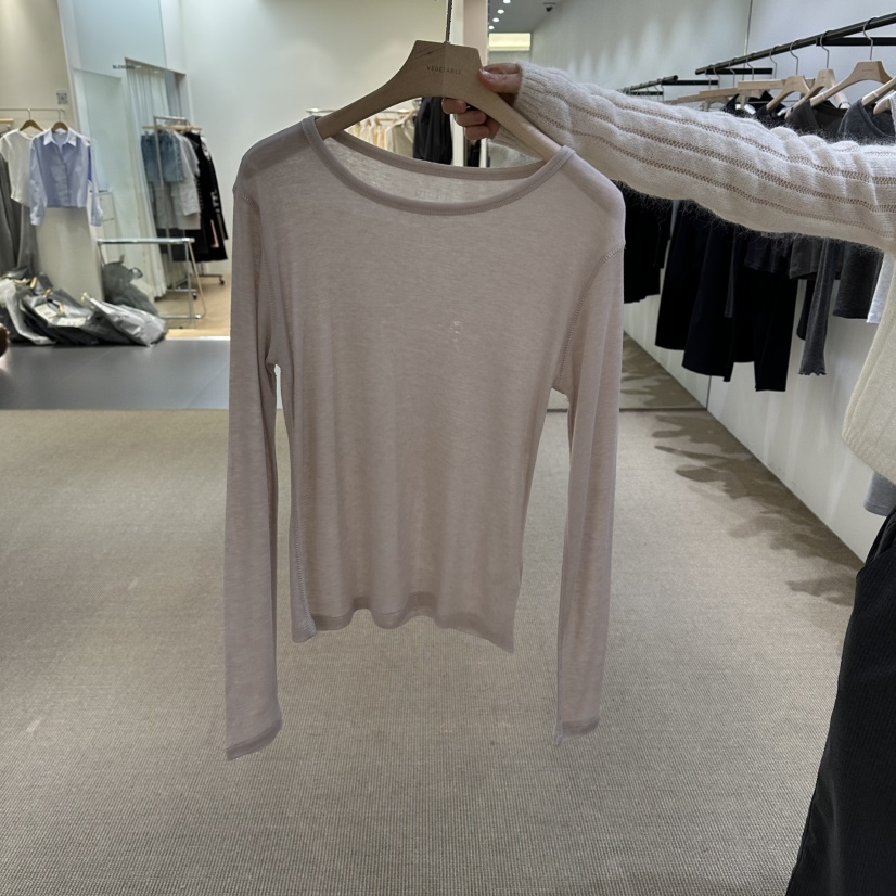 VEGETABLE東大門代購女士新款真品時尚26春夏休閑長袖T恤VEGETABLE長袖T恤圖色2