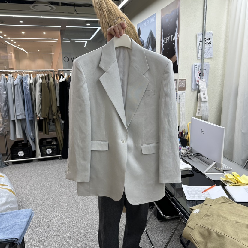 ONEBYTWO韓國代購女裝新品26春夏時尚休閑推薦人氣真品夾克ONE BY TWO夾克圖色1