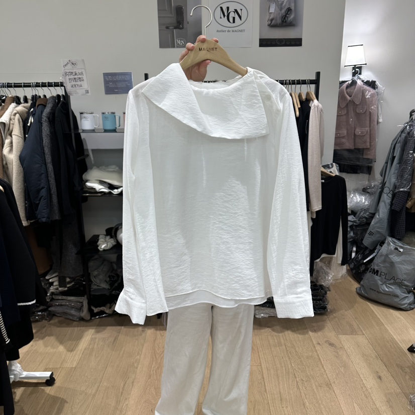 M.G.N東大門代購女士新品真品人氣休閑26春夏襯衫蕾絲衫MAGNET襯衫/蕾絲衫圖色1