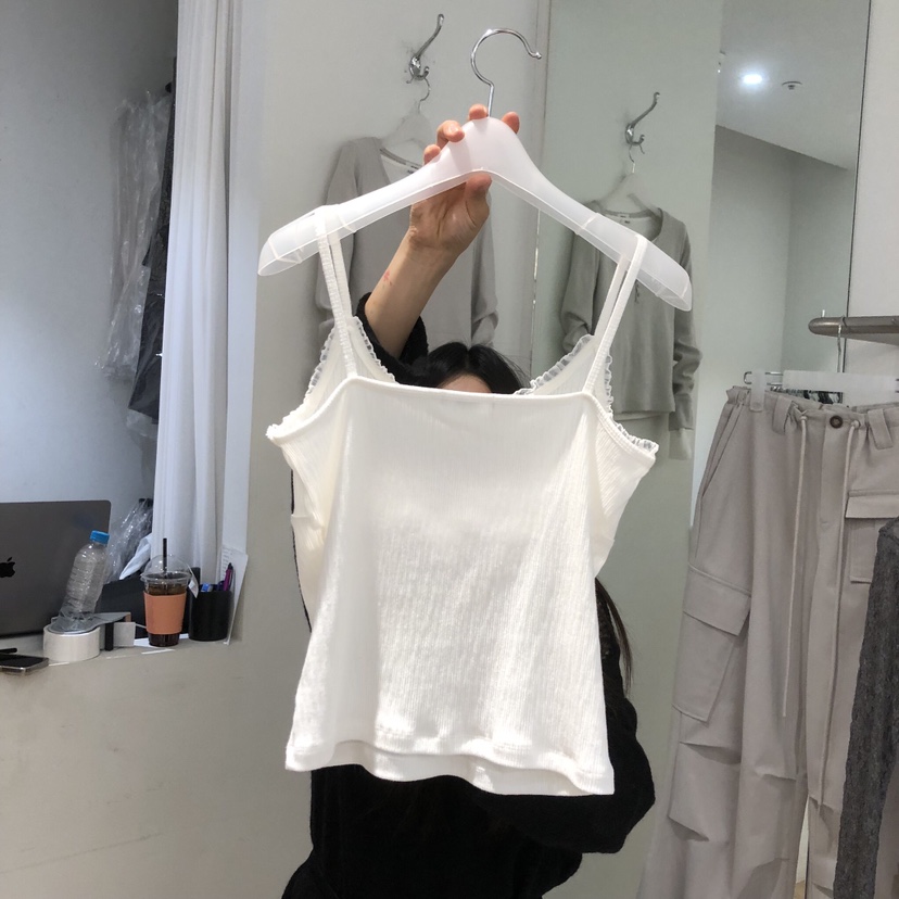 AUBE韓國代購女裝新款時尚熱賣人氣職業推薦吊帶背心褶皺AUBE吊帶/背心