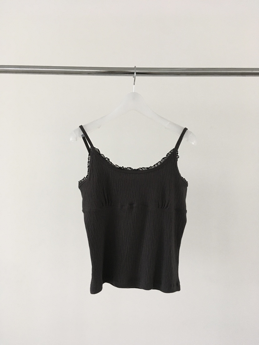 AUBE韓國代購女裝新款時尚熱賣人氣職業推薦吊帶背心褶皺AUBE吊帶/背心