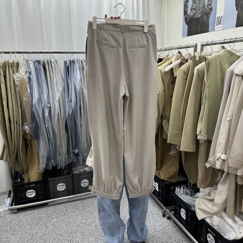 ONEBYTWO東大門代購女士新款推薦休閑26春夏真品休閑褲口袋ONE BY TWO休閑褲