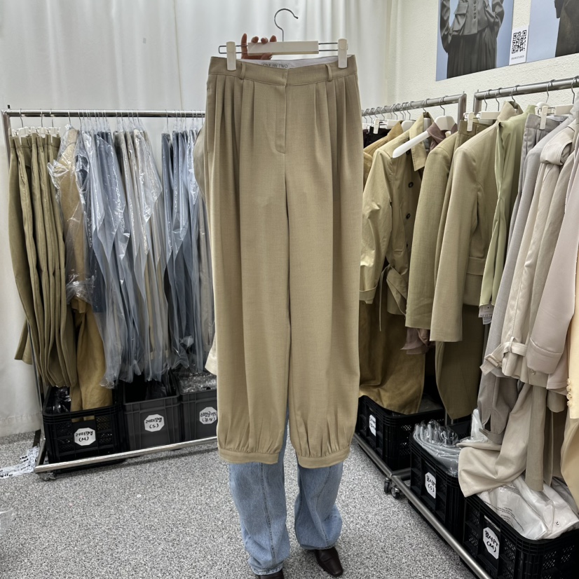 ONEBYTWO東大門代購女士新款推薦休閑26春夏真品休閑褲口袋ONE BY TWO休閑褲圖色2