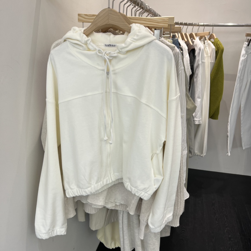 TAFFETA/MURET韓國直郵女士新品真品夾克連帽拉鏈衫毛圈布柔軟TAFFETA/MURET夾克圖色3