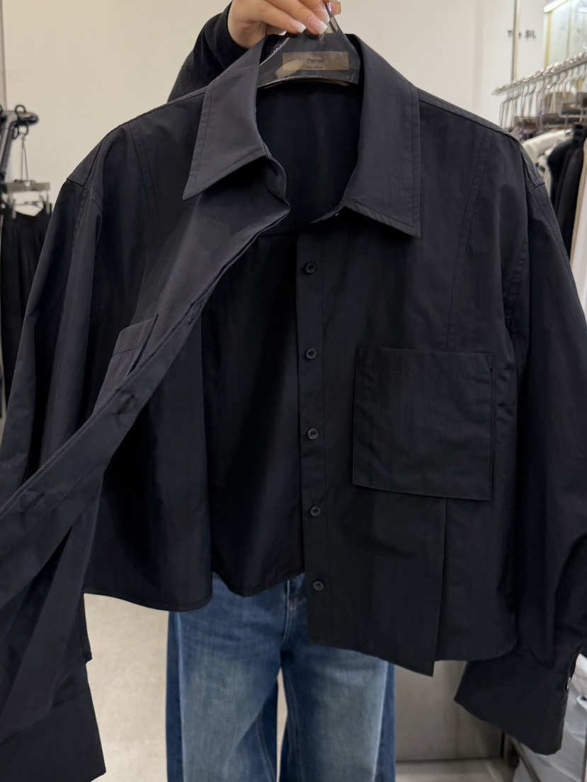 THE SIL東大門實拍女士新品推薦職業休閑襯衫蕾絲衫口袋THE SIL/1 2ILLY襯衫/蕾絲衫