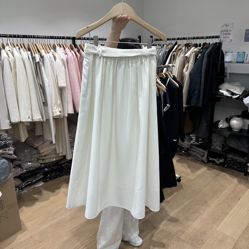 M.G.N東大門直郵女士新款休閑人氣職業真品26春夏長裙腰帶MAGNET長裙