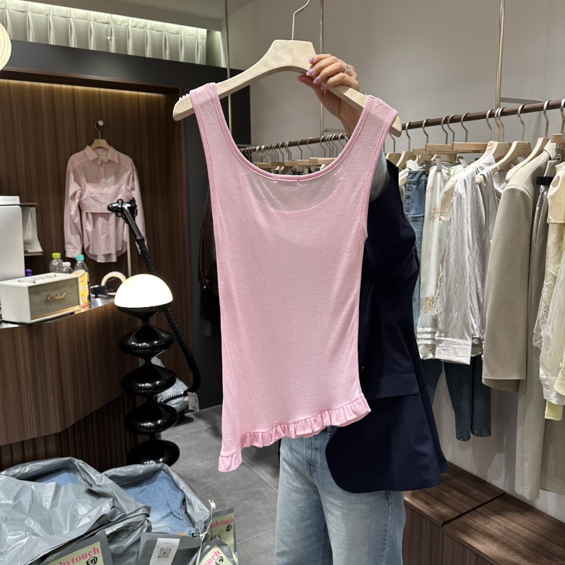 BABYTOUCH韓國直郵女士新品真品職業推薦休閑吊帶背心褶皺BABYTOUCH吊帶/背心