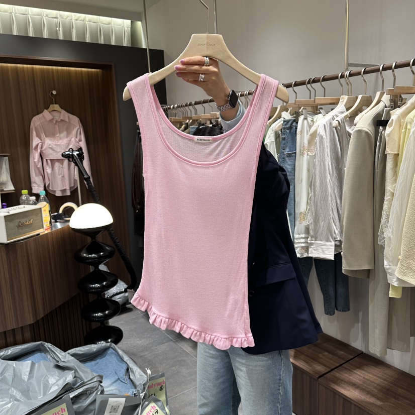 BABYTOUCH韓國直郵女士新品真品職業推薦休閑吊帶背心褶皺BABYTOUCH吊帶/背心圖色3
