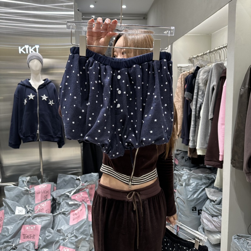 KIKI韓國代購女裝新品26春夏職業真品熱賣時尚休閑人氣短褲KIKI短褲圖色1