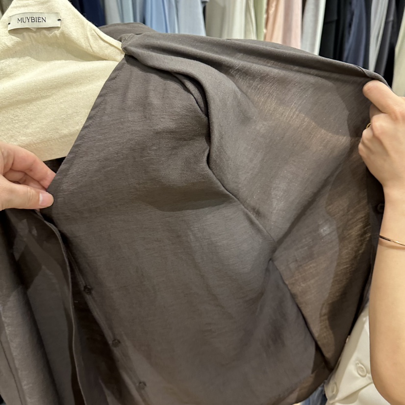 MUYBIEN韓國直郵女裝新款時尚休閑推薦熱賣襯衫蕾絲衫假兩件MUYBIEN襯衫/蕾絲衫