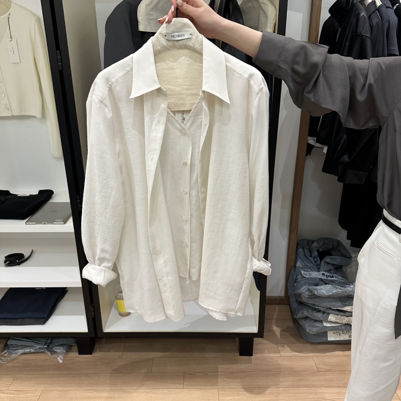 MUYBIEN韓國直郵女裝新款時尚休閑推薦熱賣襯衫蕾絲衫假兩件MUYBIEN襯衫/蕾絲衫圖色1