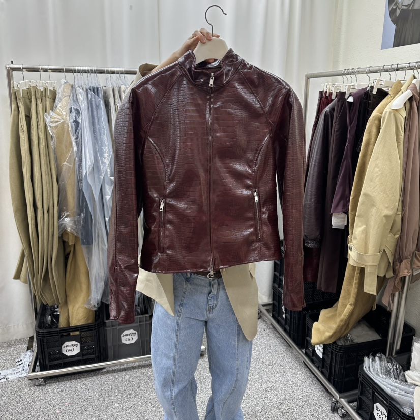 ONEBYTWO韓國直郵女士新款26春夏時尚推薦職業熱賣休閑皮衣ONE BY TWO皮衣圖色1