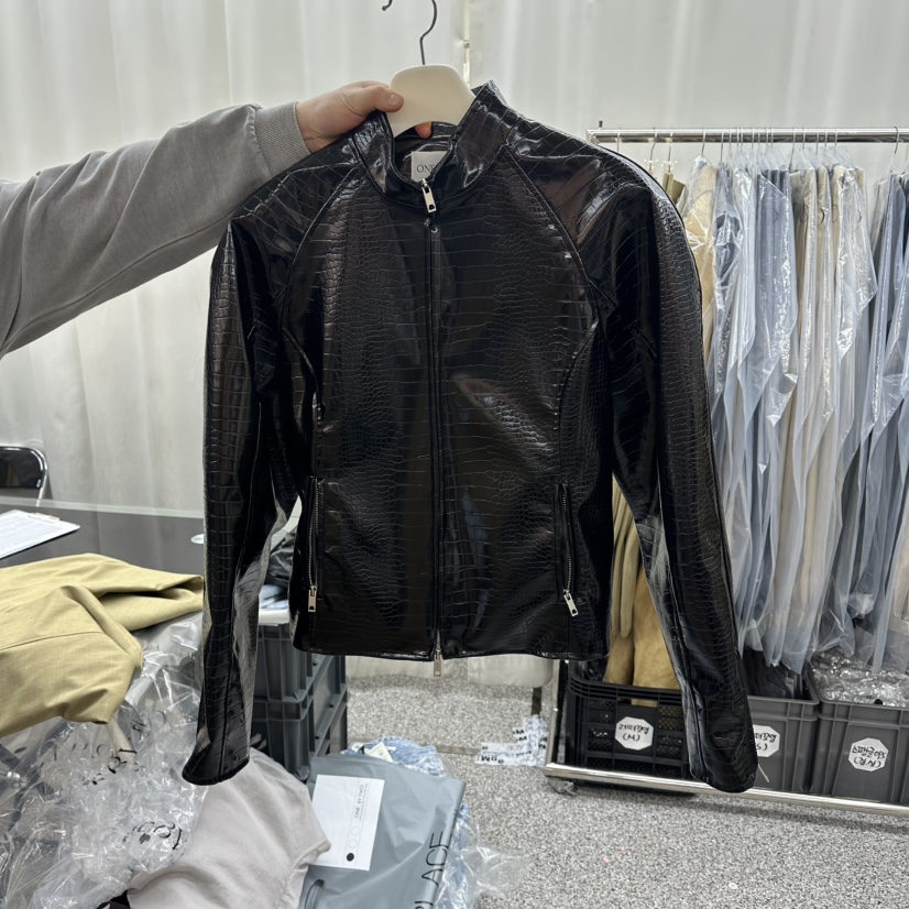 ONEBYTWO韓國直郵女士新款26春夏時尚推薦職業熱賣休閑皮衣ONE BY TWO皮衣圖色2