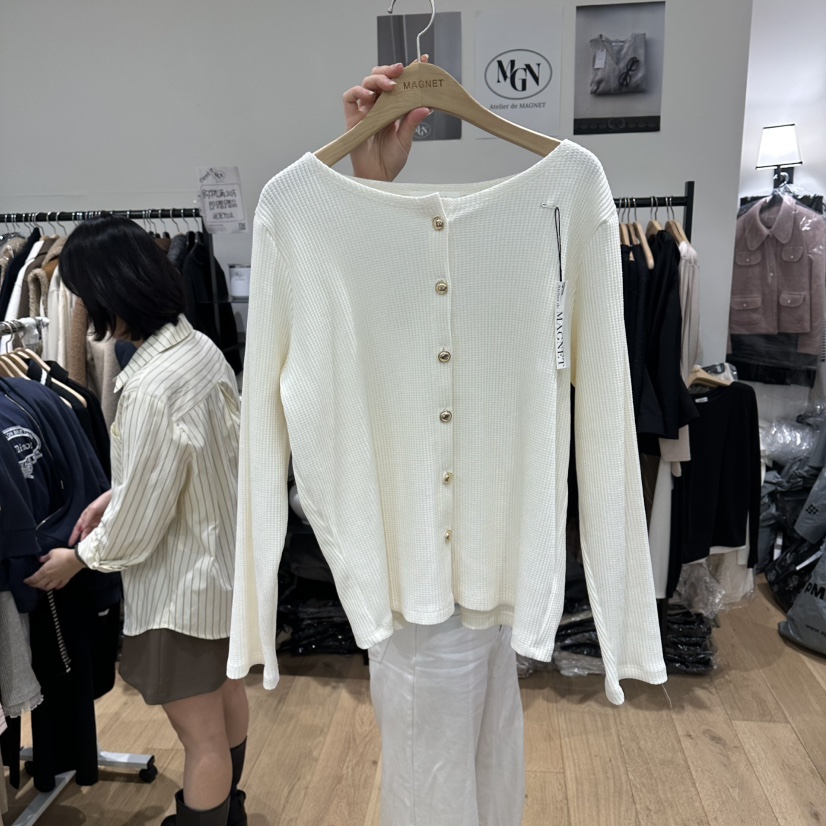 M.G.N韓國代購女士新款休閑推薦熱賣26春夏職業時尚針織衫MAGNET針織衫圖色1