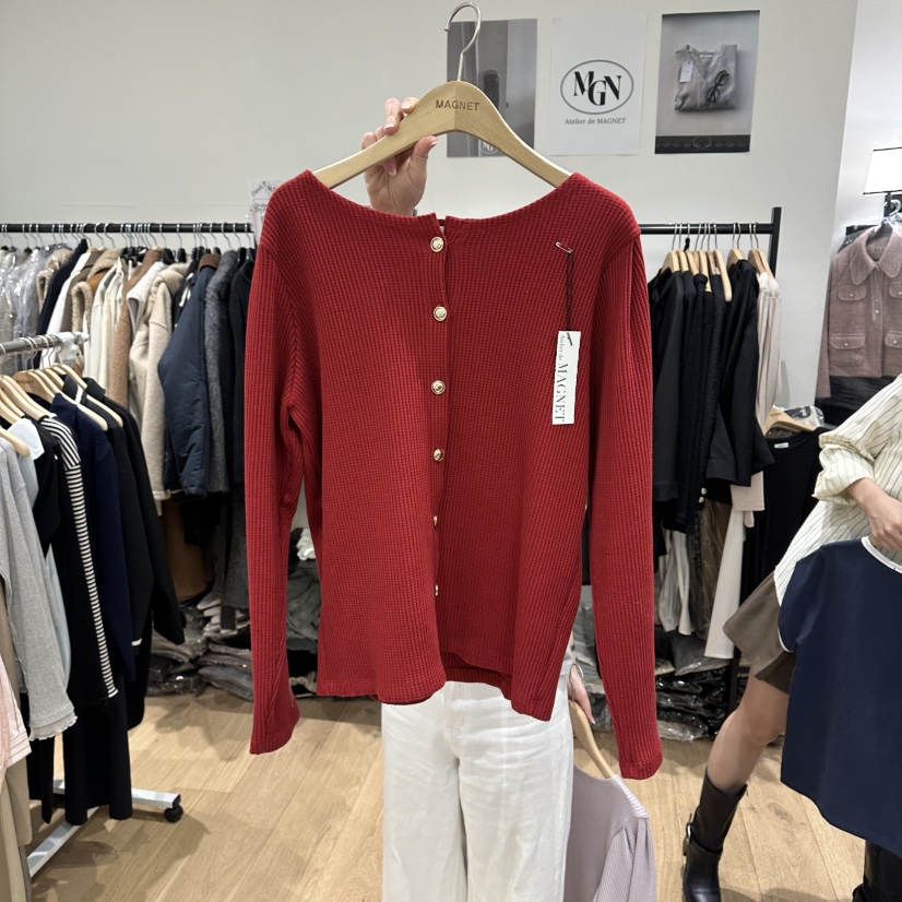 M.G.N韓國代購女士新款休閑推薦熱賣26春夏職業時尚針織衫MAGNET針織衫圖色2