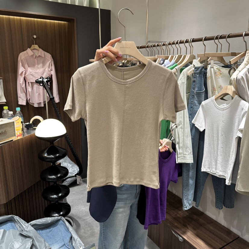 BABYTOUCH東大門實拍女裝新品人氣26春夏真品時尚職業T恤BABYTOUCHT恤圖色3