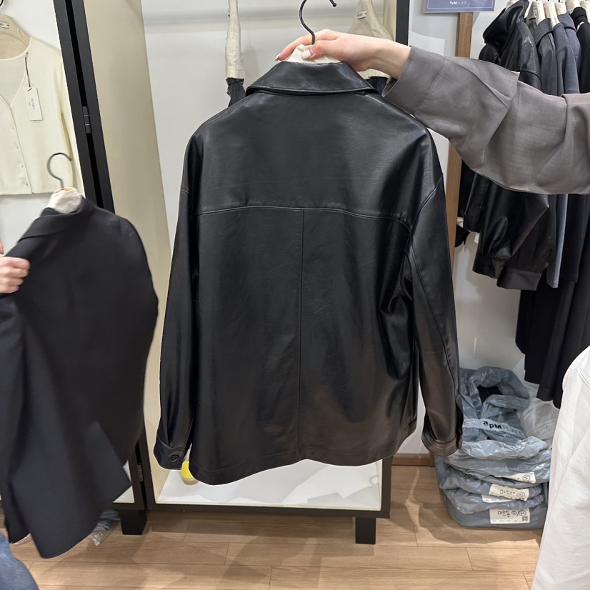 MUYBIEN東大門代購女裝新品熱賣推薦時尚26春夏皮衣不含內搭MUYBIEN皮衣