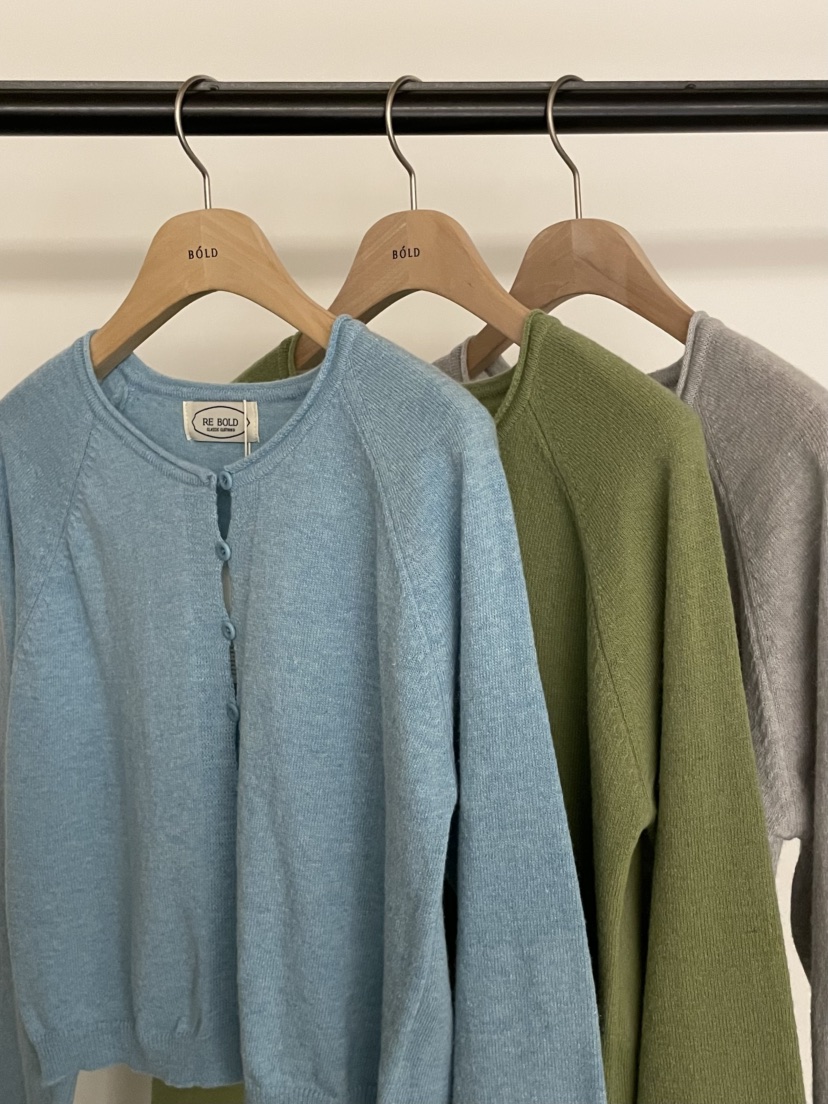 BOLD-A東大門實拍女裝新品推薦熱賣真品休閑時尚針織衫紐扣RE BOLD針織衫