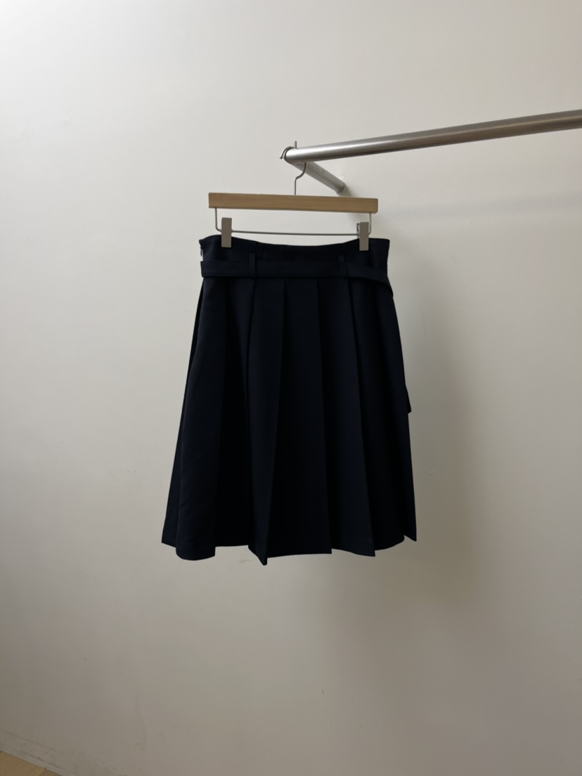 BLENDING-p韓國代購女士新款真品職業人氣推薦長裙腰帶褶裥BLENDING-p長裙