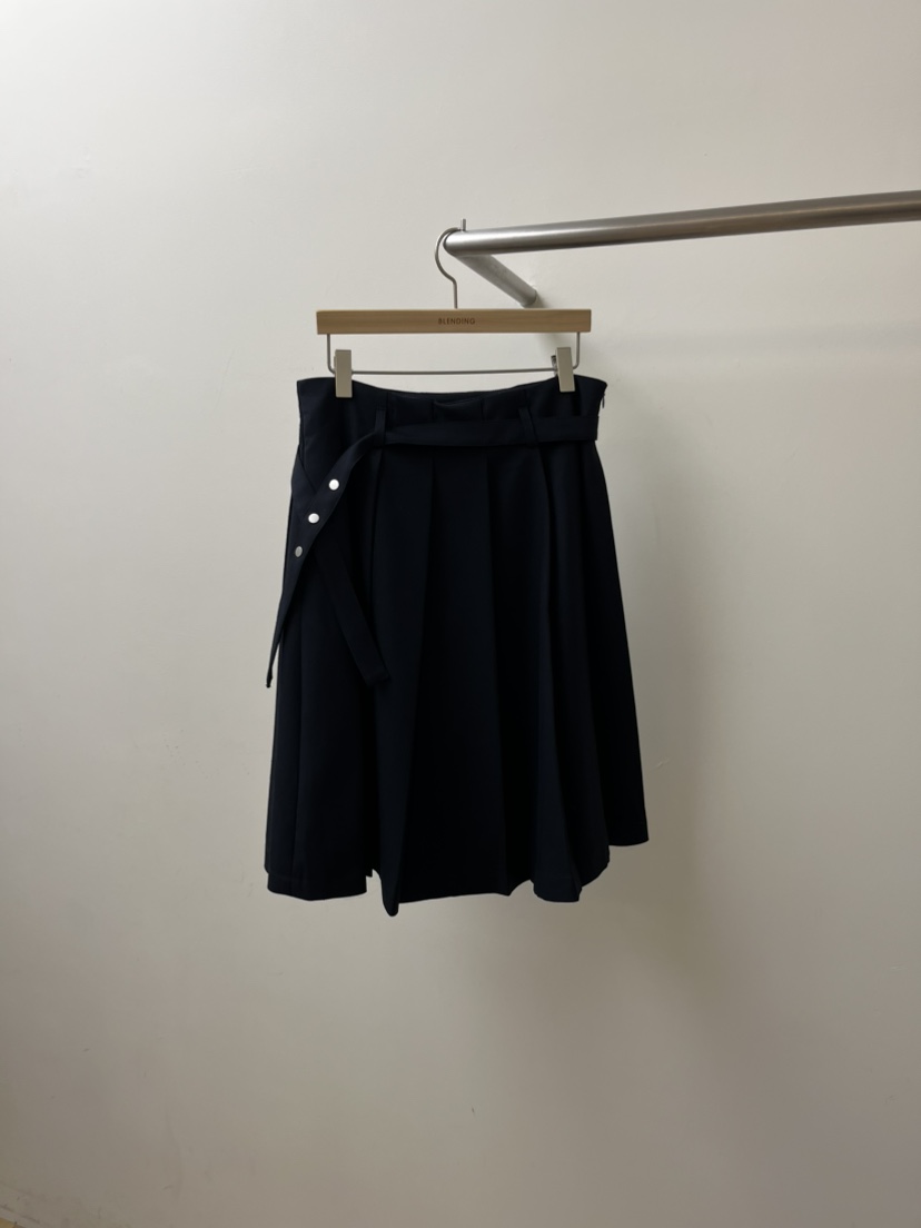 BLENDING-p韓國代購女士新款真品職業人氣推薦長裙腰帶褶裥BLENDING-p長裙圖色2