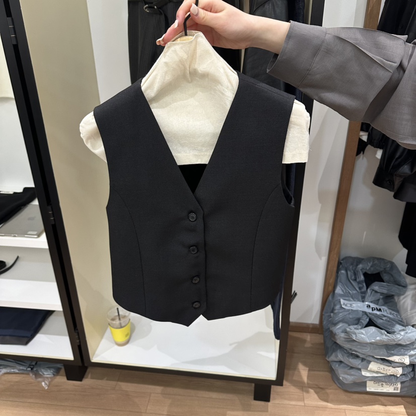 MUYBIEN韓國直郵女裝新款熱賣人氣休閑真品職業時尚26春夏馬甲MUYBIEN馬甲圖色3