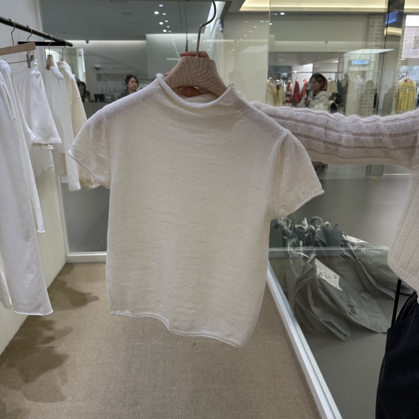 VEGETABLE韓國代購女士新品休閑26春夏時尚人氣針織衫高領鵝VEGETABLE針織衫