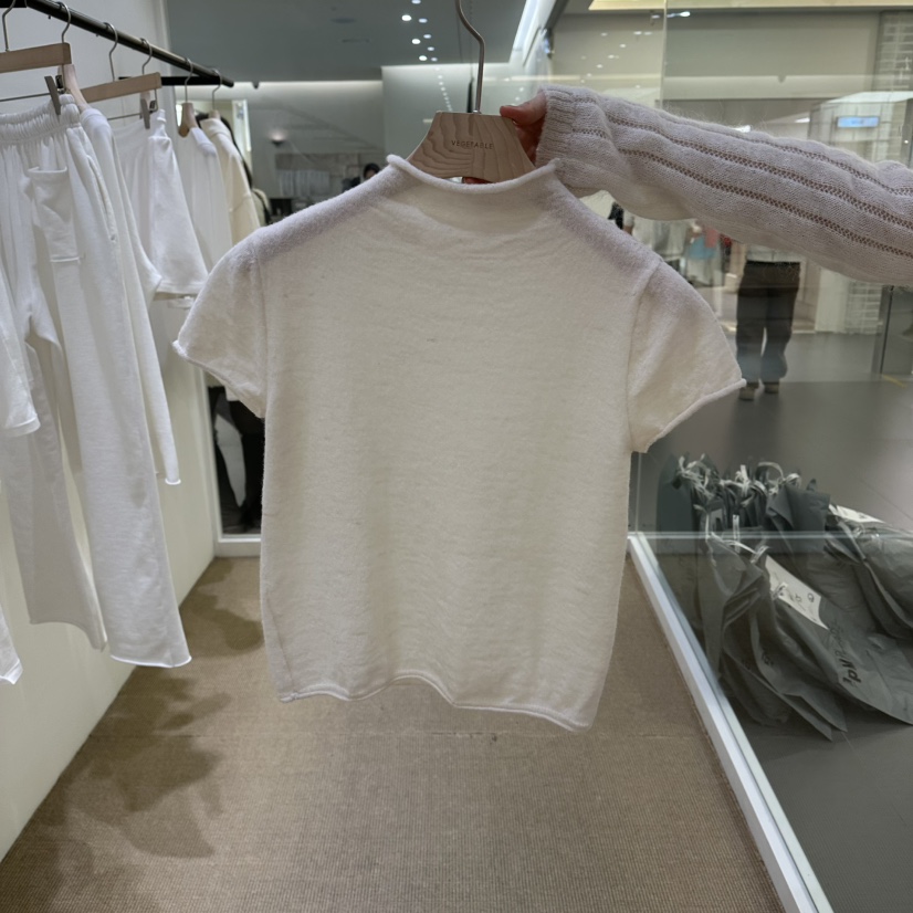 VEGETABLE韓國代購女士新品休閑26春夏時尚人氣針織衫高領鵝VEGETABLE針織衫圖色1