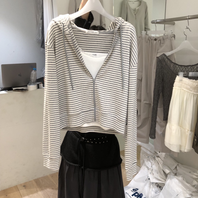 AUBE東大門代購女裝新品26春夏推薦時尚夾克不含內搭拉鏈AUBE夾克圖色1