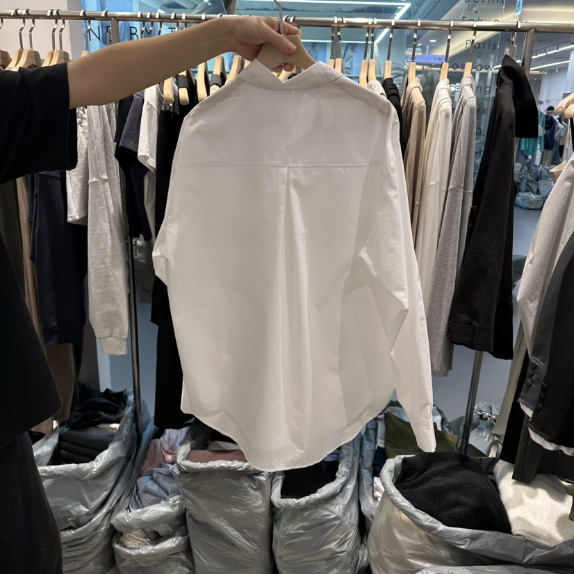 HONG.U東大門代購女士新品時尚休閑襯衫蕾絲衫雙口袋棉質HONG.U襯衫/蕾絲衫