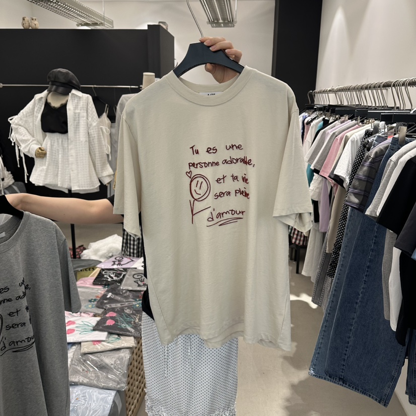 A.CES東大門實拍女士新款26春夏人氣休閑推薦真品職業T恤A.CEST恤圖色3