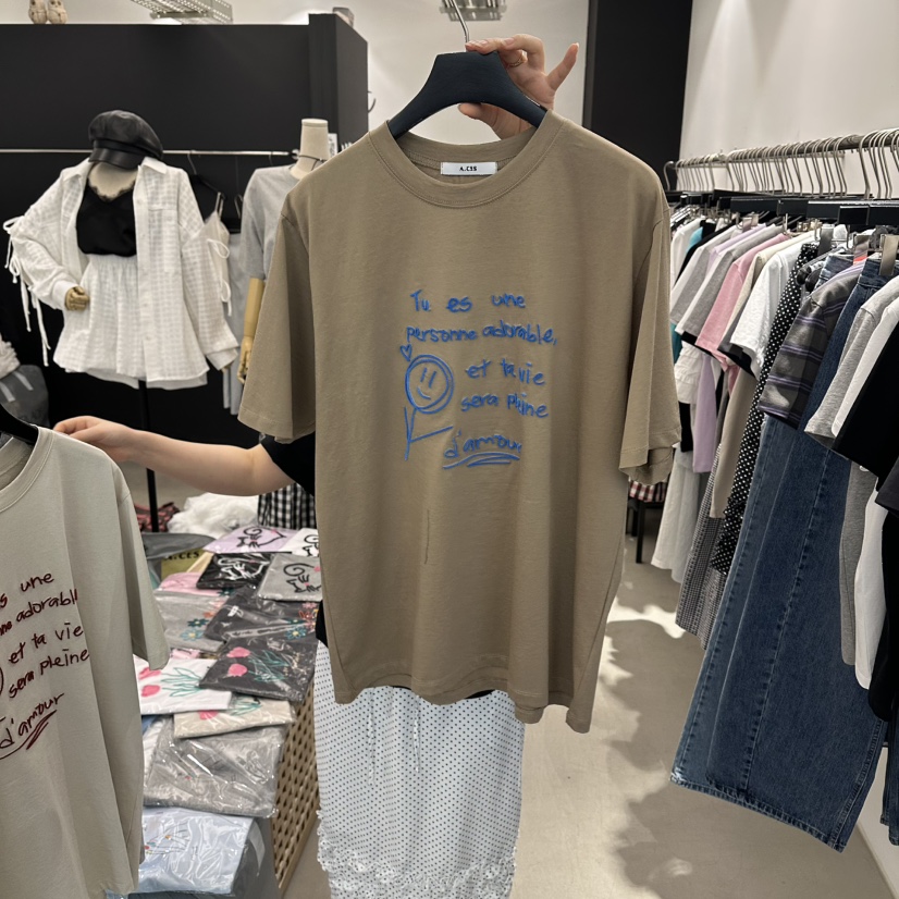 A.CES東大門實拍女士新款26春夏人氣休閑推薦真品職業T恤A.CEST恤圖色4