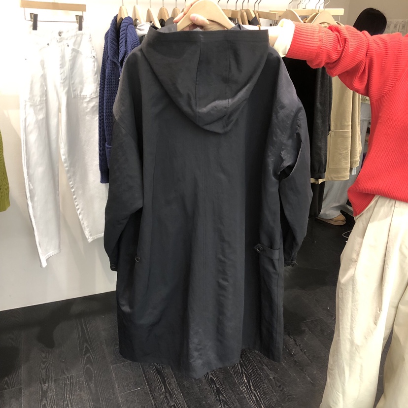 TAFFETA/MURET韓國代購女士新品時尚人氣休閑職業長款風衣TAFFETA/MURET長款風衣