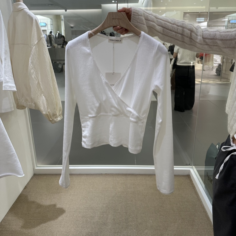VEGETABLE韓國直郵女士新品真品休閑人氣26春夏職業針織衫VEGETABLE針織衫圖色1