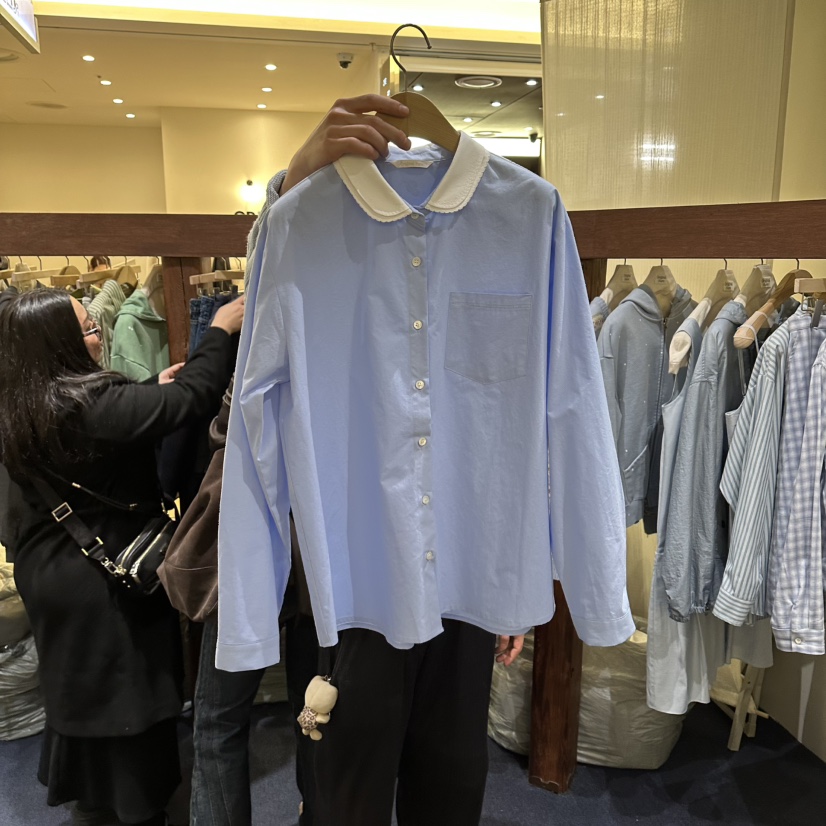 FURE東大門代購女士新品真品時尚休閑人氣熱賣襯衫蕾絲衫FURE襯衫/蕾絲衫圖色1