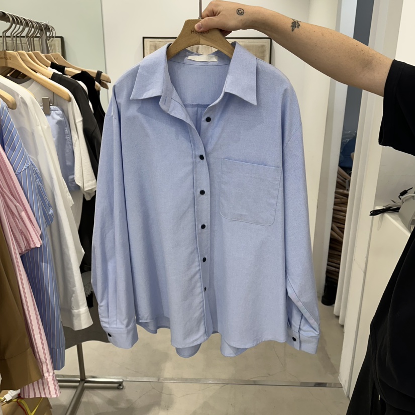 HONG.U東大門實拍女士新款休閑人氣時尚推薦真品襯衫蕾絲衫HONG.U襯衫/蕾絲衫圖色1