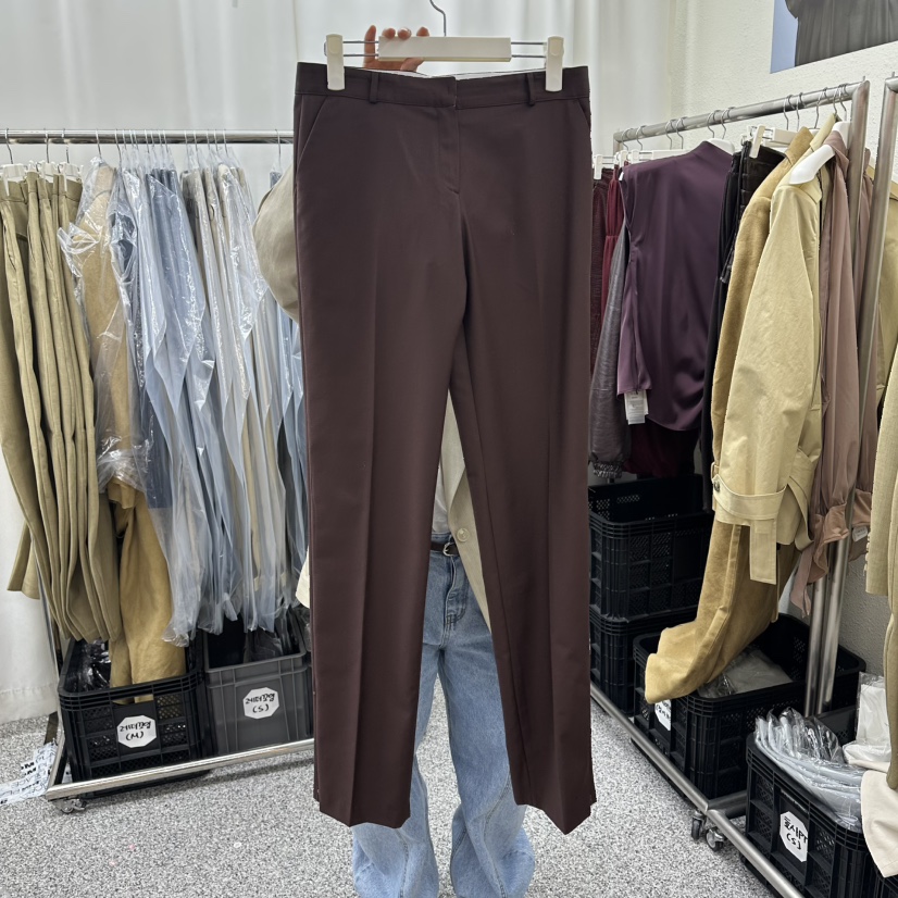 ONEBYTWO韓國代購女裝新款真品熱賣職業人氣休閑休閑褲開衩ONE BY TWO休閑褲圖色1