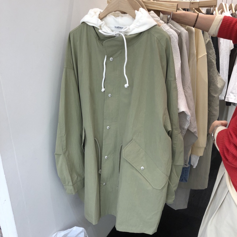 TAFFETA/MURET東大門實拍女裝新款真品時尚休閑長款風衣TAFFETA/MURET長款風衣圖色2