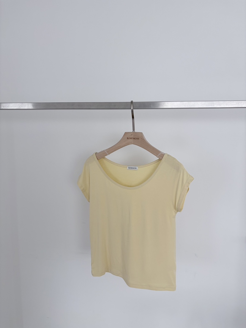 ORDINARYA韓國直郵女裝新品休閑推薦職業時尚26春夏熱賣T恤ROESMMOSST恤圖色2