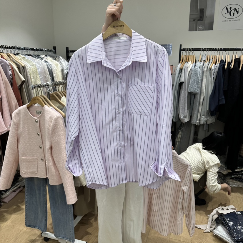 M.G.N韓國直郵女裝新款時尚26春夏真品休閑職業襯衫蕾絲衫MAGNET襯衫/蕾絲衫圖色1
