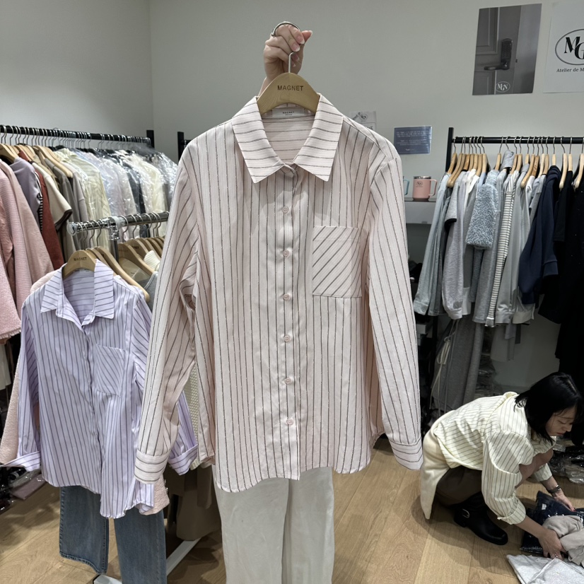 M.G.N韓國直郵女裝新款時尚26春夏真品休閑職業襯衫蕾絲衫MAGNET襯衫/蕾絲衫圖色2