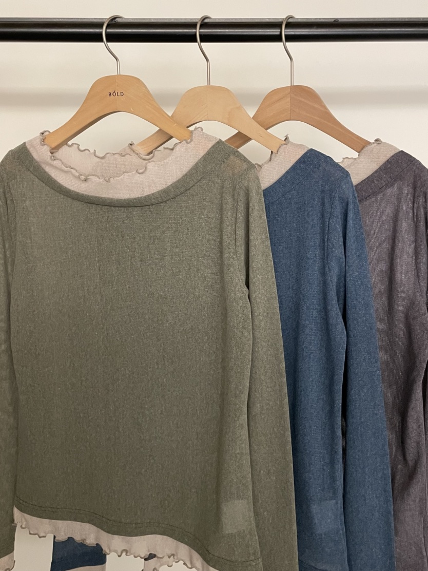 BOLD-A韓國直郵女裝新品推薦26春夏休閑職業時尚長袖T恤RE BOLD長袖T恤